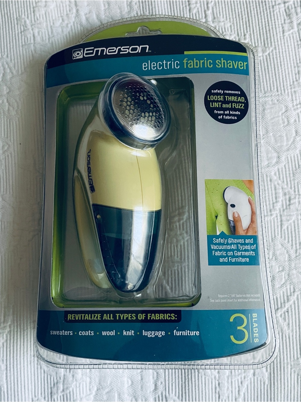 Emerson Electric Fabric Shaver - Yellow